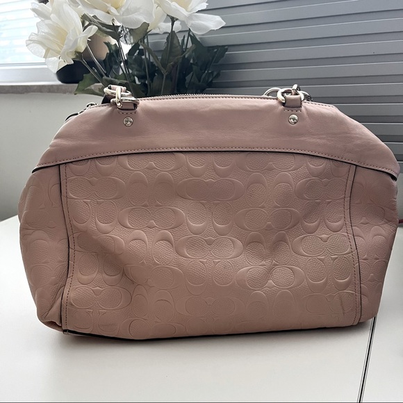 Coach Nude Pink Carryall Leather Signature Bag - Picture 3 of 7